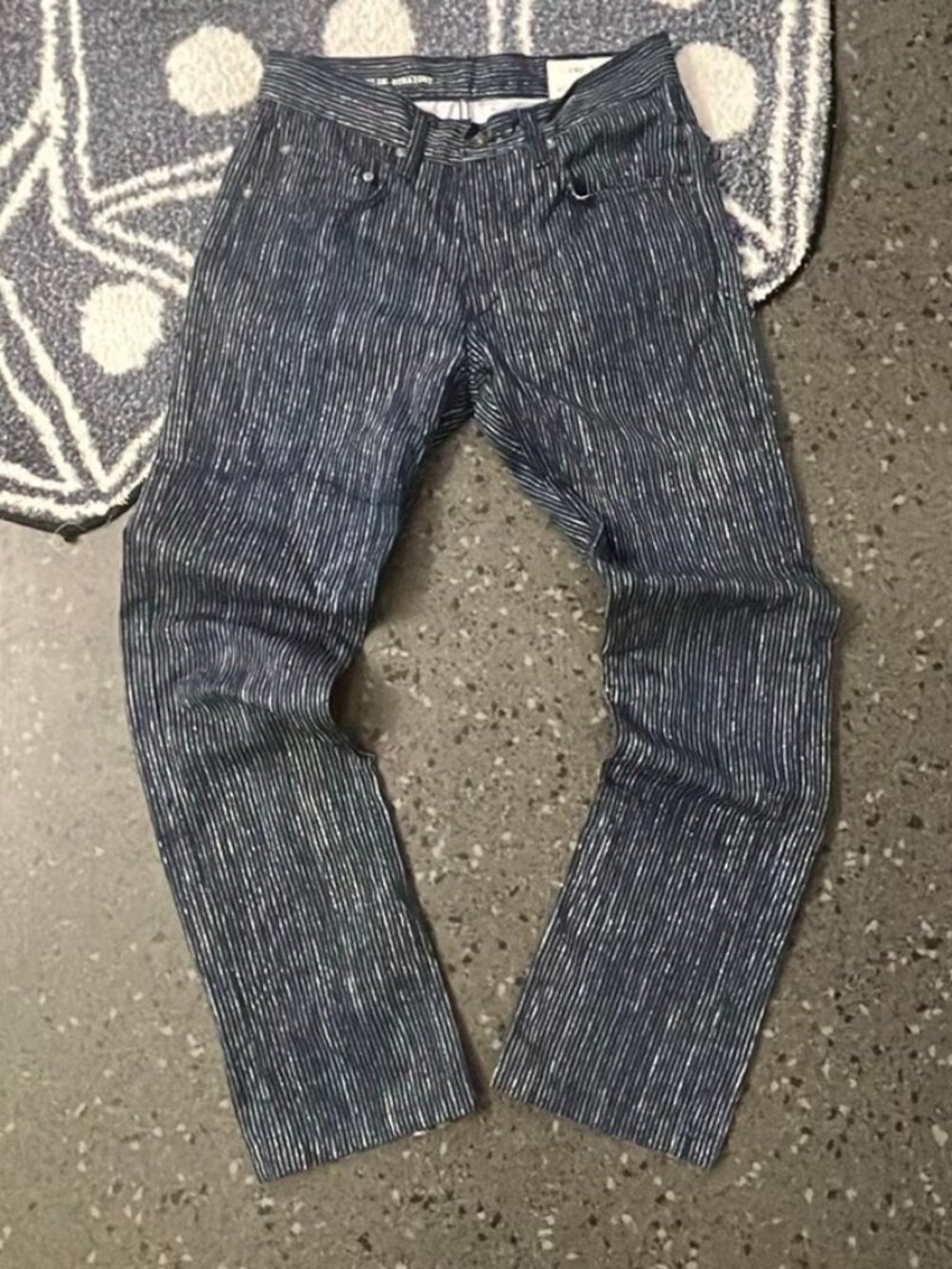 Rag & Bone RB 25X Slim Straight Pinstripe Jeans - Size 29